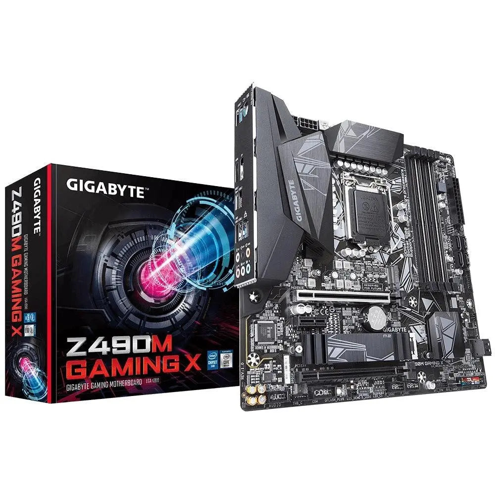 GIGABYTE Z490M GAMING X Intel Micro ATX Motherboard 4xDDR4 3xPCIe 1xM.2 6xSATA RAID (1000 Mbit/100 Mbit) LAN 10th Gen LGA1200 Crossfire RGB 1xDP1xHDMI GIGABYTE