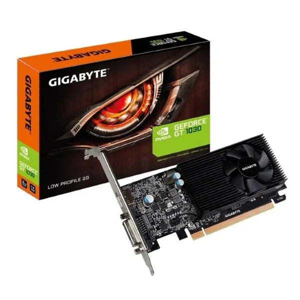 GIGABYTE nVidia GeForce GT 1030 2GB DDR5 Fan PCIe Graphic Card 4K@60Hz HDMI DVI 2xDisplays Low Profile 1506/1468 MHz VCG-N1030SL-2GL GV-N1030SL-2GL GIGABYTE