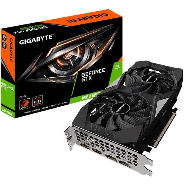 GIGABYTE nVidia GeForce GTX 1660 Super OC 6GB PCIe Graphic Card 7680x4320@60Hz 3xDP HDMI 4xDisplays Windforce 2X Cooling 1830MHz GIGABYTE
