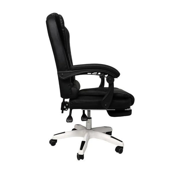 Gaming Chair Office Computer Seat Racing PU Leather Executive Footrest Racer Black Deals499