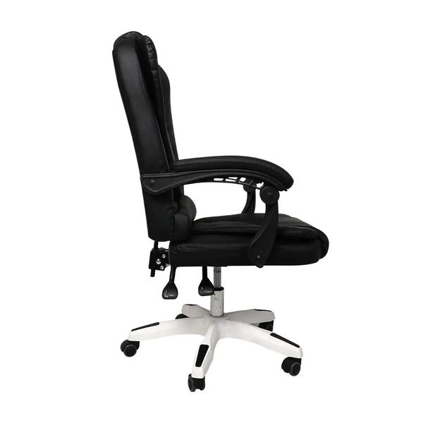 Gaming Chair Office Computer Seat Racing PU Leather Executive Racer Recliner Black without footrest Deals499