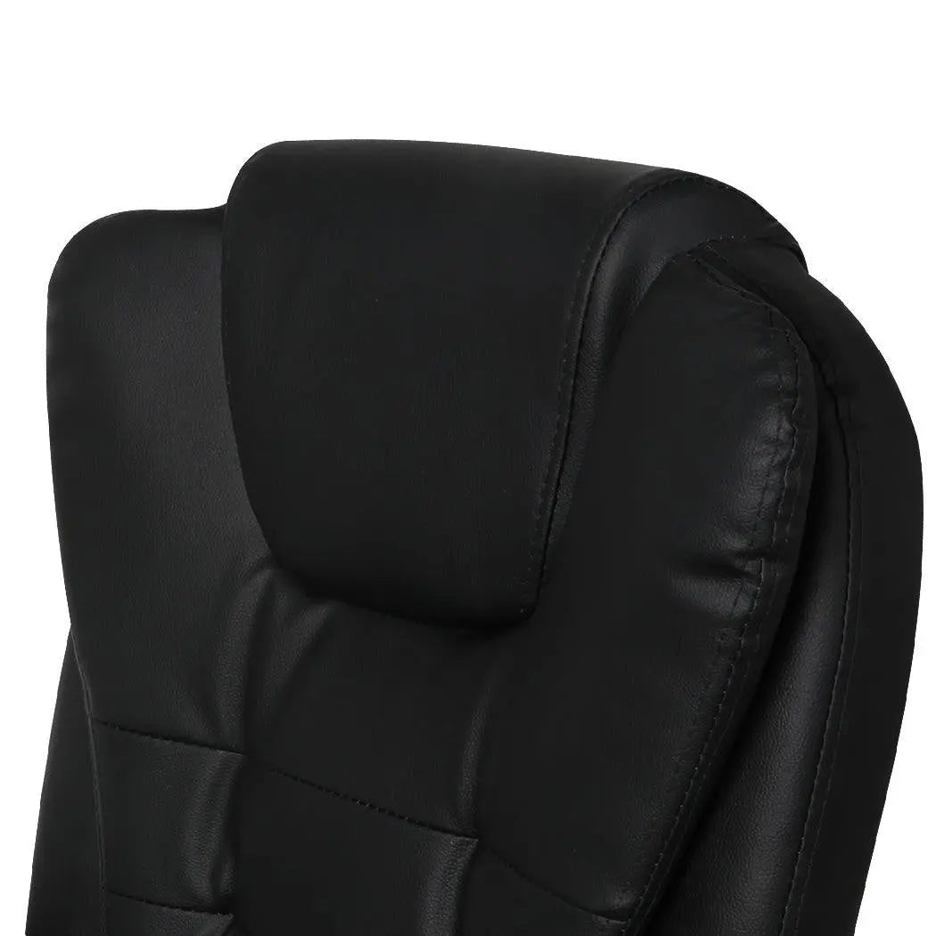 Gaming Chair Office Computer Seat Racing PU Leather Executive Racer Recliner Black without footrest Deals499