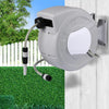 Garden Hose Reel Retractable Spray Gun Nozzle Water Wall Bracket Auto Rewind 25M Deals499