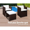 Gardeon 11 Piece PE Wicker Outdoor Dining Set - Brown & White Deals499
