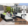 Gardeon 11PC Sofa Set with Storage Cover Outdoor Furniture Wicker Deals499