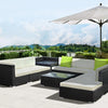 Gardeon 11PC Sofa Set with Storage Cover Outdoor Furniture Wicker Deals499