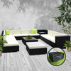Gardeon 13PC Sofa Set with Storage Cover Outdoor Furniture Wicker Deals499
