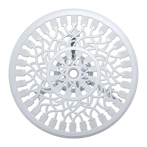 Gardeon 3PC Outdoor Setting Cast Aluminium Bistro Table Chair Patio White Deals499