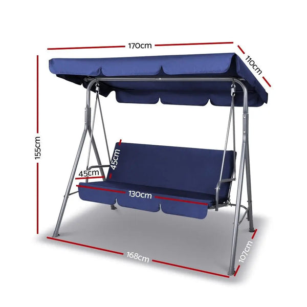 Gardeon Canopy Swing Chair - Navy Deals499