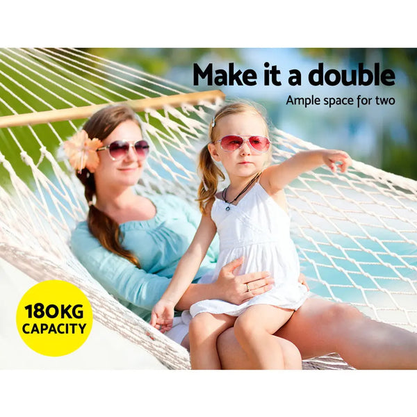 Gardeon Double Swing Hammock Bed Cream Deals499
