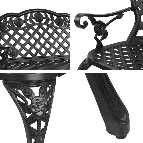 Gardeon Garden Bench Patio Porch Park Lounge Cast Aluminium Outdoor Furniture Deals499