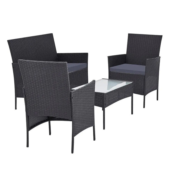 Gardeon Garden Furniture Outdoor Lounge Setting Wicker Sofa Patio Storage cover Grey Deals499