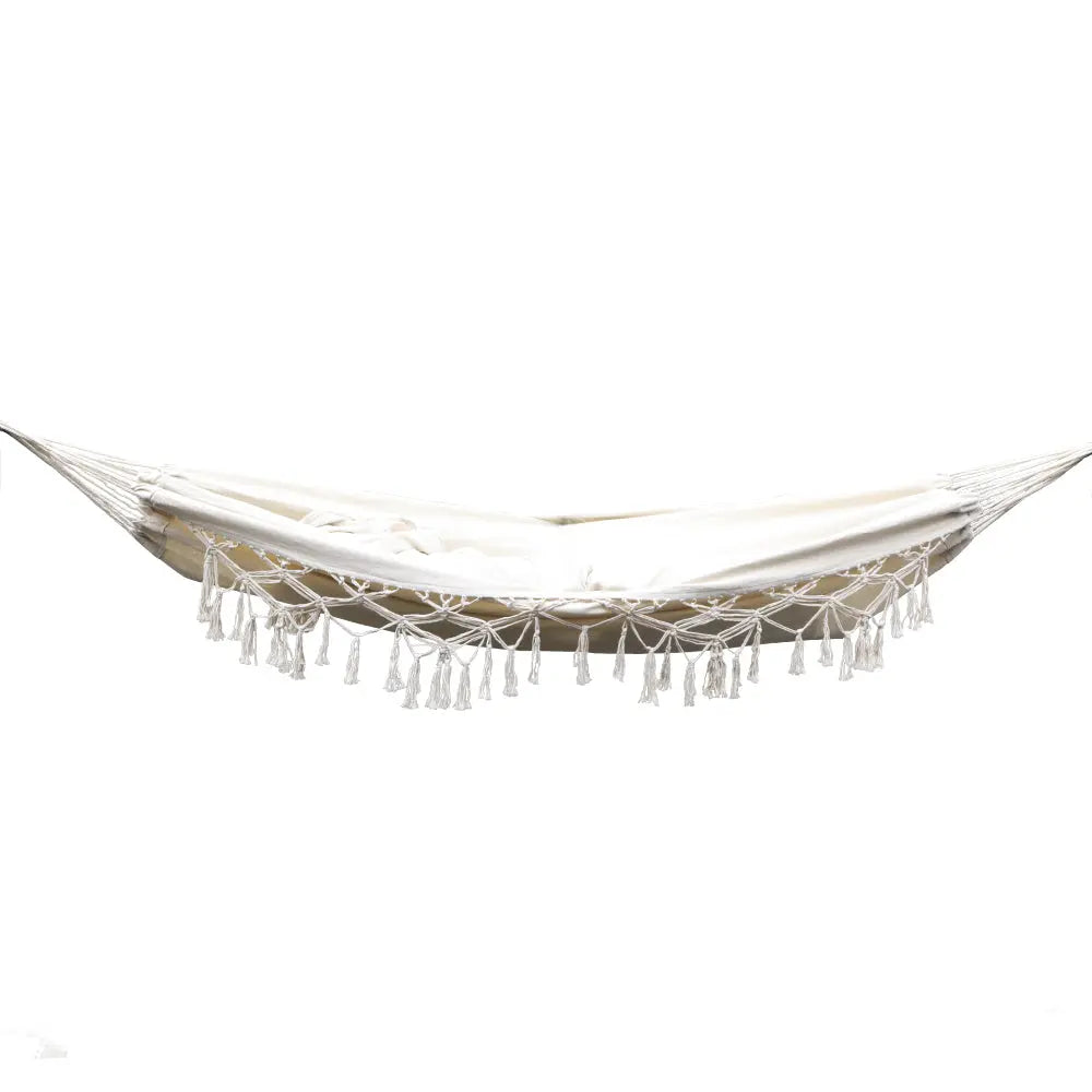 Gardeon Hanging Tassel Hammock Swing Bed Cream Deals499