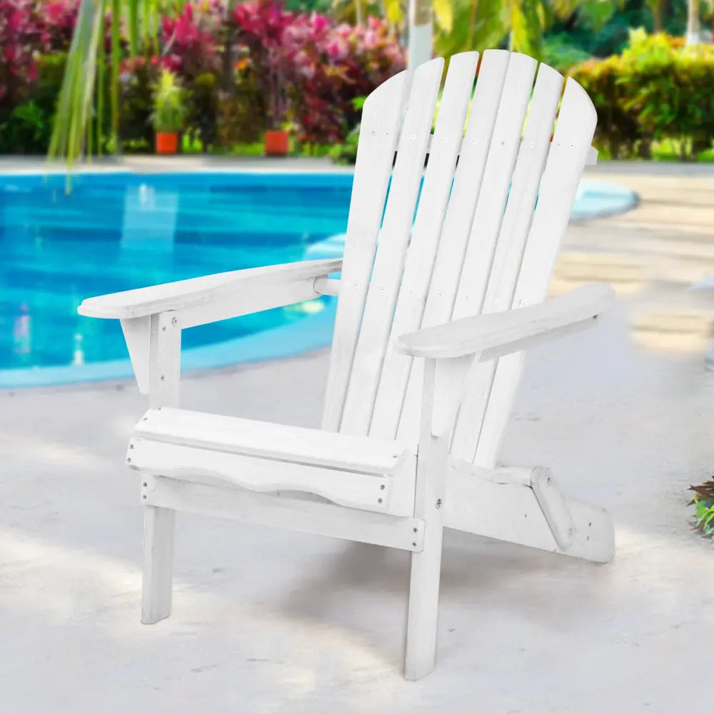 Gardeon Outdoor Furniture Adirondack Chairs Beach Chair Lounge Wooden Patio Garden Deals499