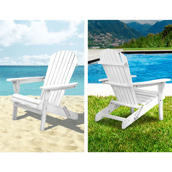 Gardeon Outdoor Furniture Adirondack Chairs Beach Chair Lounge Wooden Patio Garden Deals499
