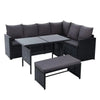 Gardeon Outdoor Furniture Dining Setting Sofa Set Wicker 8 Seater Storage Cover Black Deals499