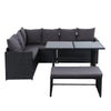 Gardeon Outdoor Furniture Dining Setting Sofa Set Wicker 8 Seater Storage Cover Black Deals499