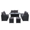 Gardeon Outdoor Furniture Dining Setting Sofa Set Wicker 9 Seater Storage Cover Black Deals499