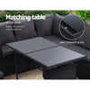 Gardeon Outdoor Furniture Dining Setting Sofa Set Wicker 9 Seater Storage Cover Black Deals499