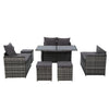 Gardeon Outdoor Furniture Dining Setting Sofa Set Wicker 9 Seater Storage Cover Mixed Grey Deals499