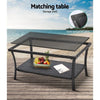 Gardeon Outdoor Furniture Set Wicker Cushion 4pc Dark Grey Deals499
