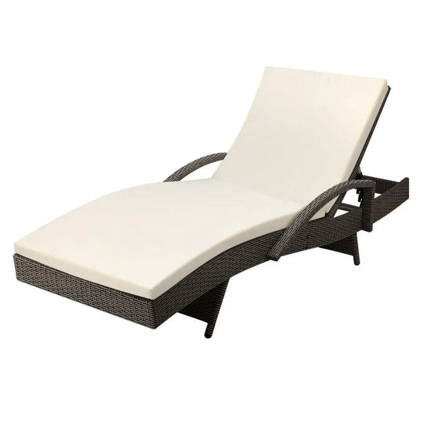 Gardeon Outdoor Sun Lounge - Grey Deals499