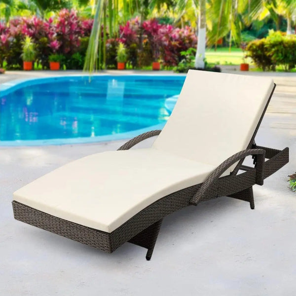 Gardeon Outdoor Sun Lounge - Grey Deals499