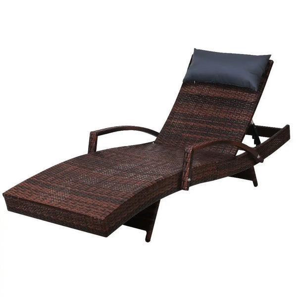 Gardeon Outdoor Sun Lounge Furniture Day Bed Wicker Pillow Sofa Set Deals499
