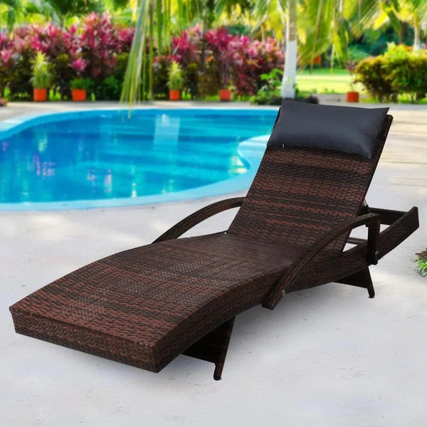 Gardeon Outdoor Sun Lounge Furniture Day Bed Wicker Pillow Sofa Set Deals499