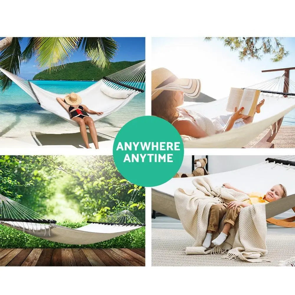 Gardeon Swing Double Hammock Bed Cream Deals499