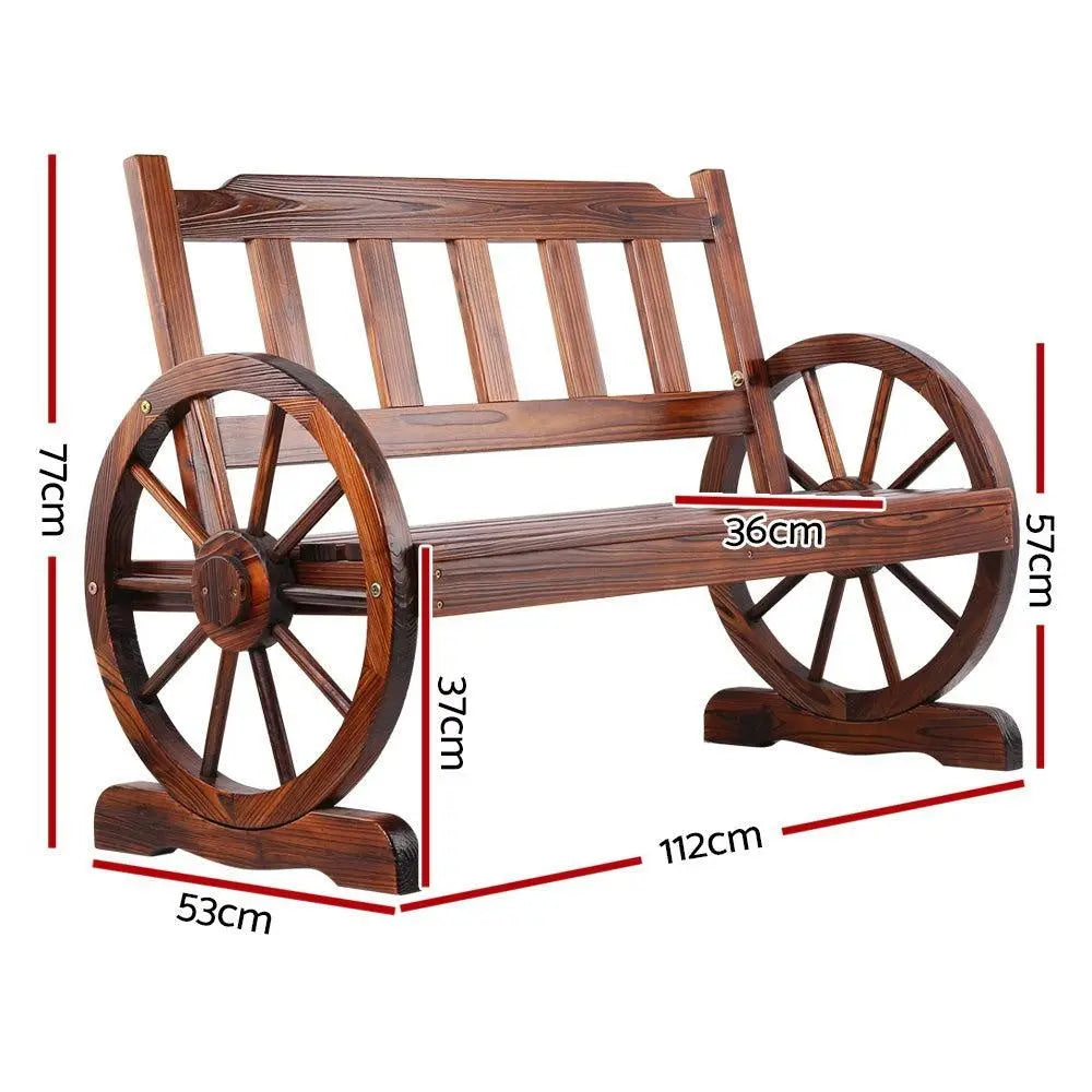 Gardeon Wooden Wagon Wheel Chair Deals499