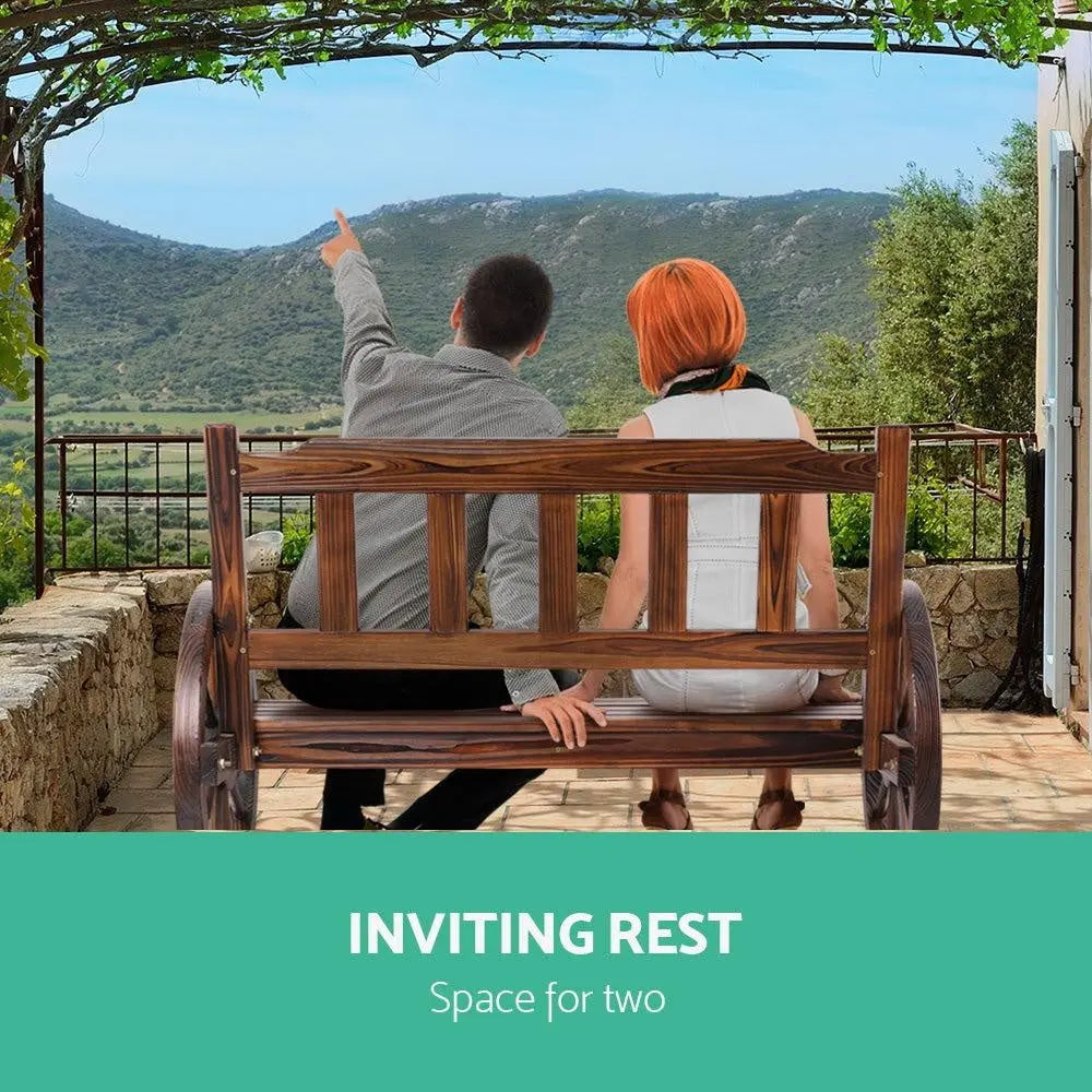 Gardeon Wooden Wagon Wheel Chair Deals499