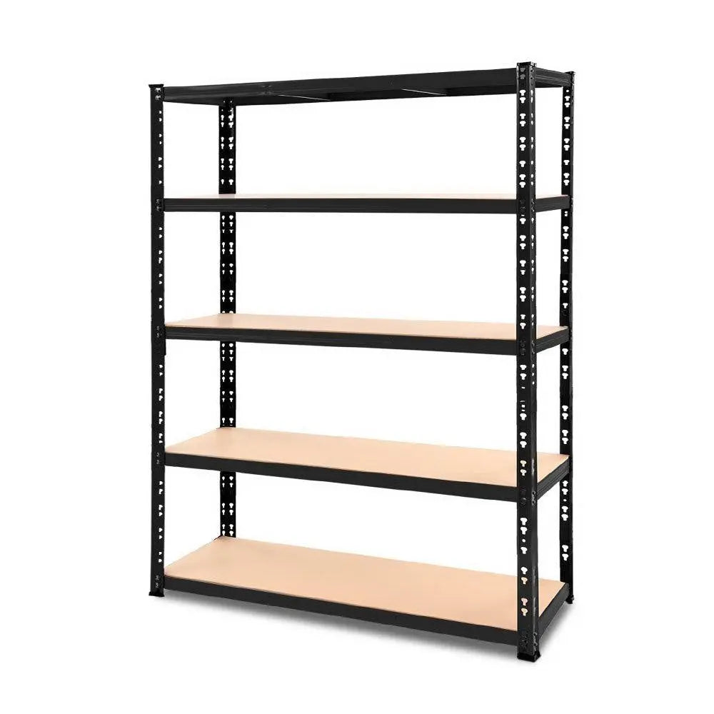 Giantz 1.8M Warehouse Racking Shelving Storage Shelf Garage Shelves Rack Steel Black Deals499