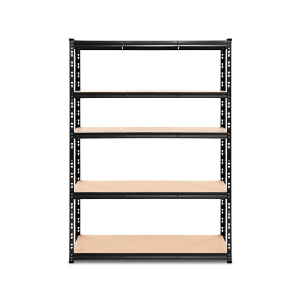 Giantz 1.8M Warehouse Racking Shelving Storage Shelf Garage Shelves Rack Steel Black Deals499