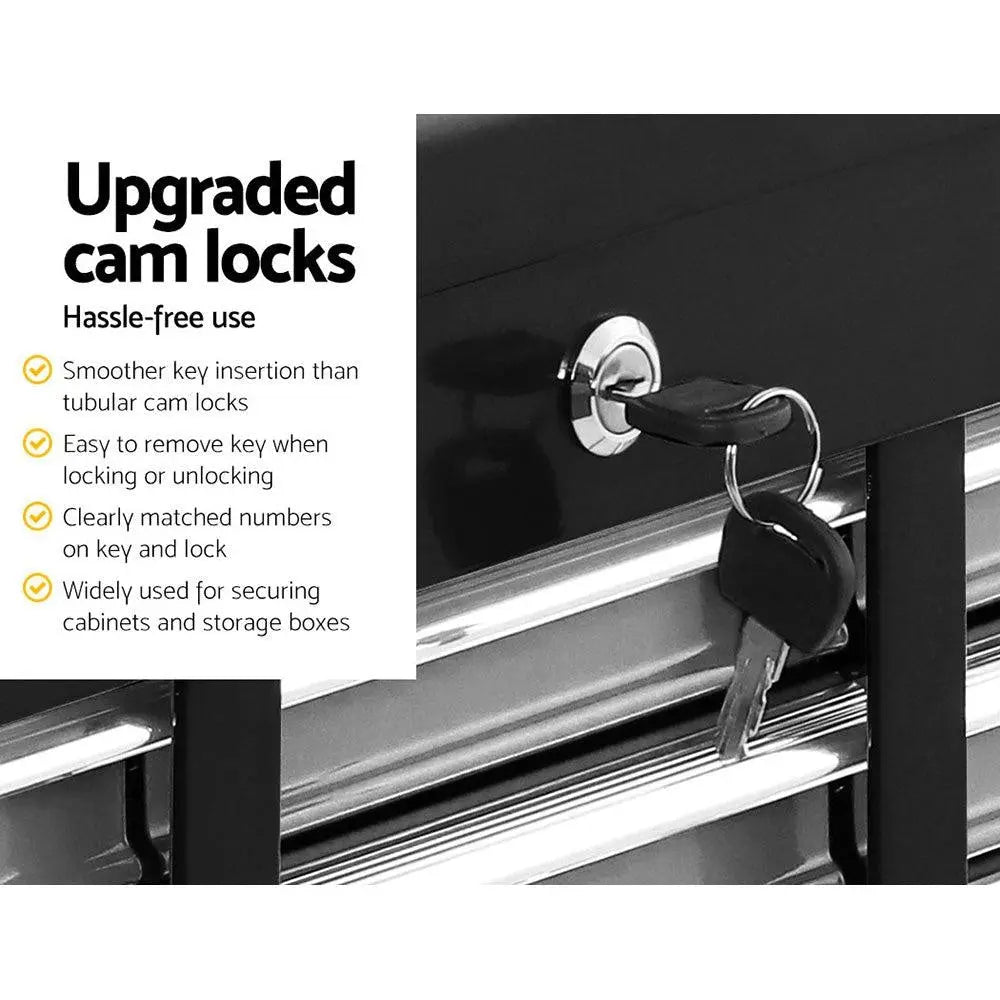 Giantz 10-Drawer Tool Box Chest Cabinet Garage Storage Toolbox Black Silver Deals499