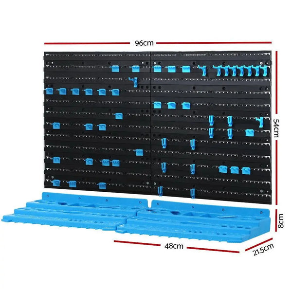 Giantz 108 Storage Bin Rack Wall Mounted Tools Organiser Peg Wall Bench Garage Deals499
