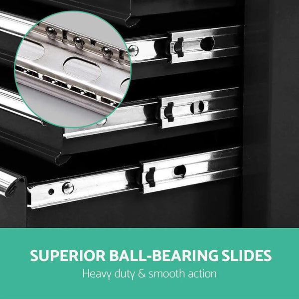 Giantz 14 Drawers Toolbox Chest Cabinet Mechanic Trolley Garage Tool Storage Box Deals499