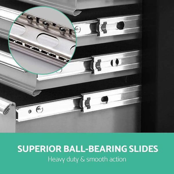 Giantz 14 Drawers Toolbox Chest Cabinet Mechanic Trolley Garage Tool Storage Box Deals499