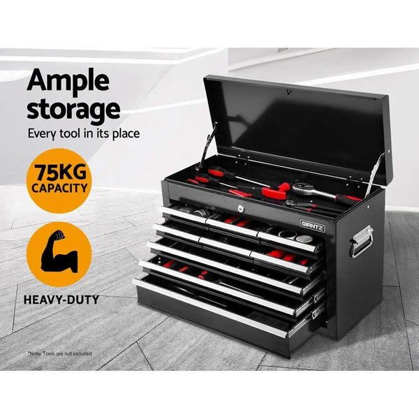 Giantz 15 Drawers Tool Box Chest Trolley Cabinet Garage Storage Boxes Organizer Black Deals499