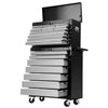 Giantz 17 Drawers Tool Box Trolley Chest Cabinet Cart Garage Mechanic Toolbox Black and Grey Deals499