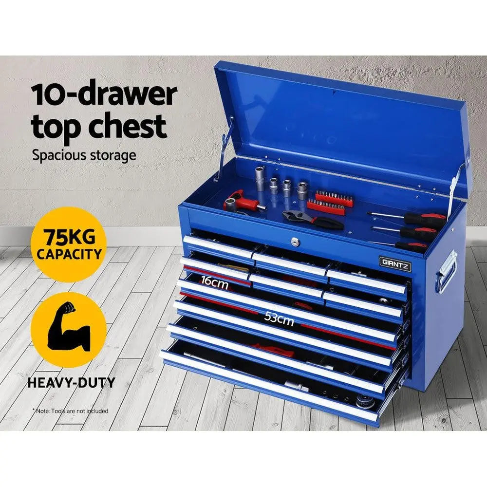 Giantz 17 Drawers Tool Box Trolley Chest Cabinet Cart Garage Mechanic Toolbox Blue Deals499