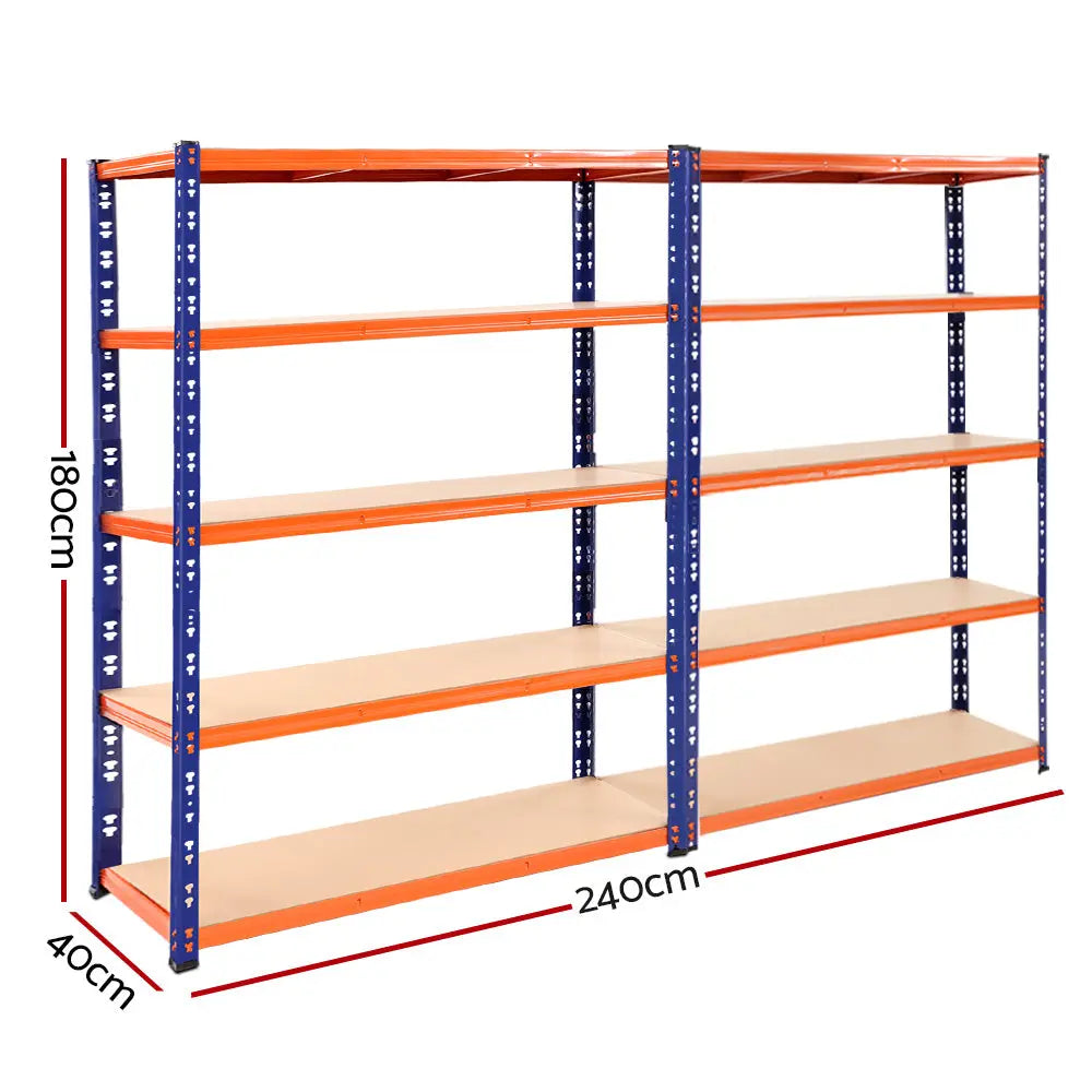 Giantz 2.4MX1.8M Garage Shelving Warehouse Rack Pallet Racking Storage Steel Orange&Blue Deals499