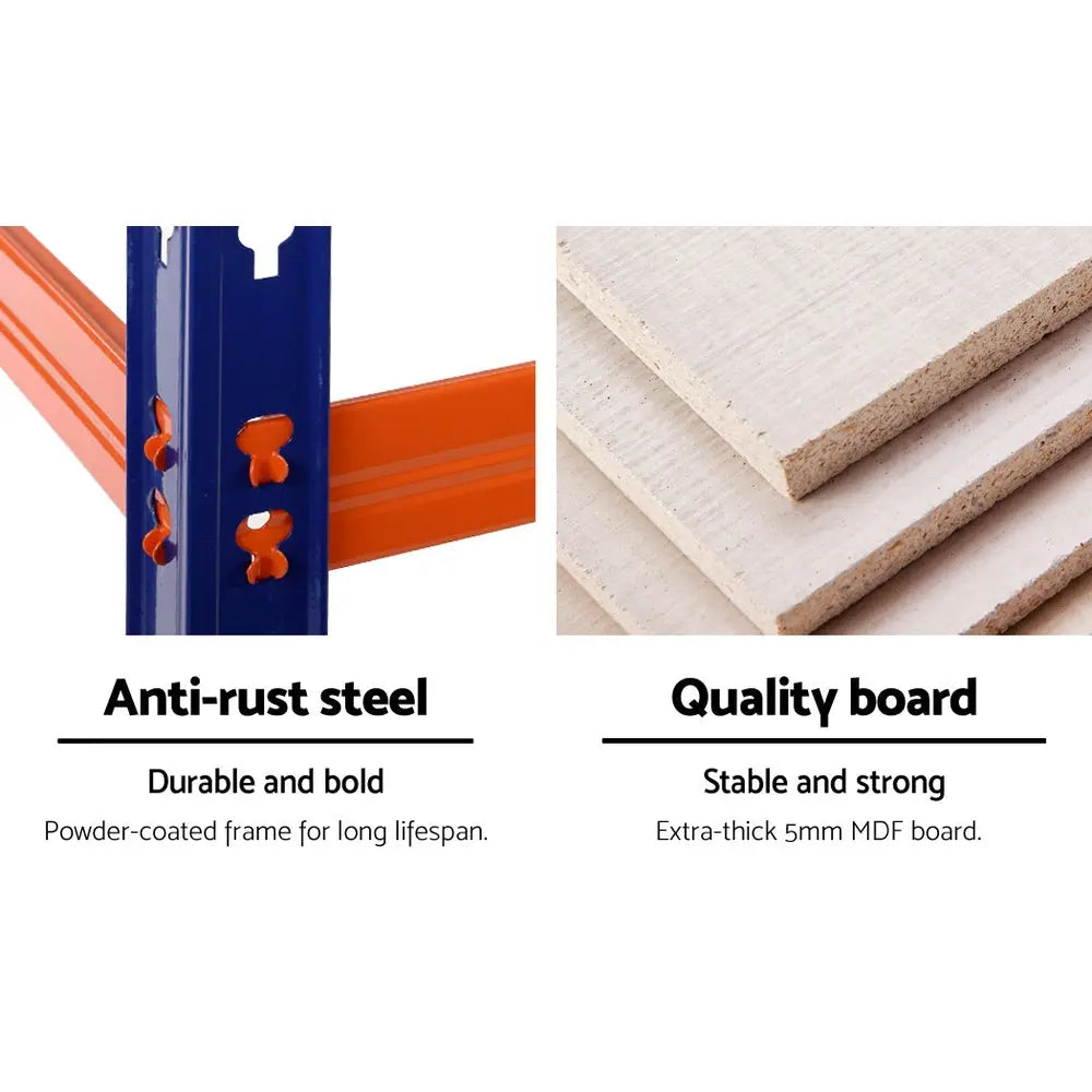 Giantz 2.4MX1.8M Garage Shelving Warehouse Rack Pallet Racking Storage Steel Orange&Blue Deals499