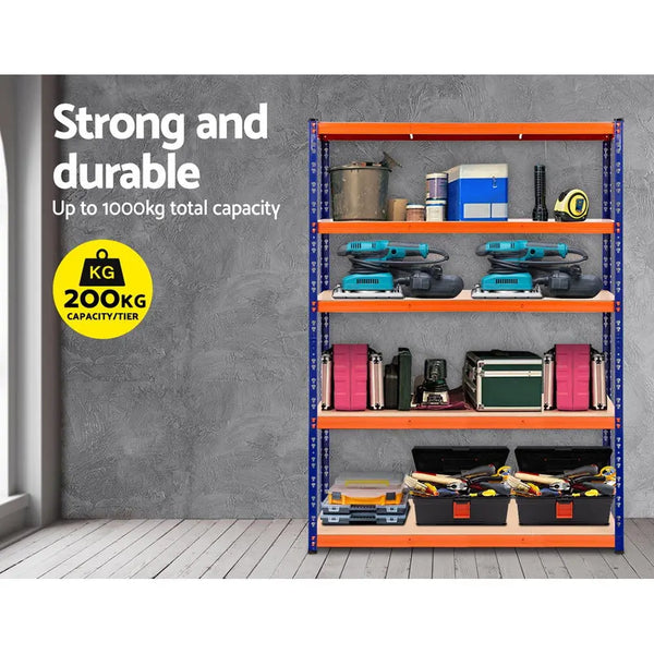 Giantz 2.4MX1.8M Garage Shelving Warehouse Rack Pallet Racking Storage Steel Orange&Blue Deals499