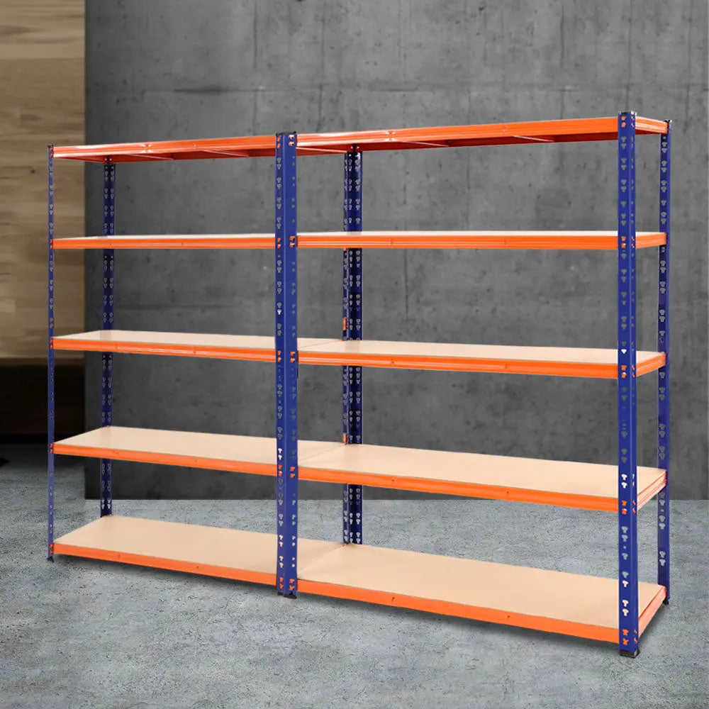 Giantz 2.4MX1.8M Garage Shelving Warehouse Rack Pallet Racking Storage Steel Orange&Blue Deals499