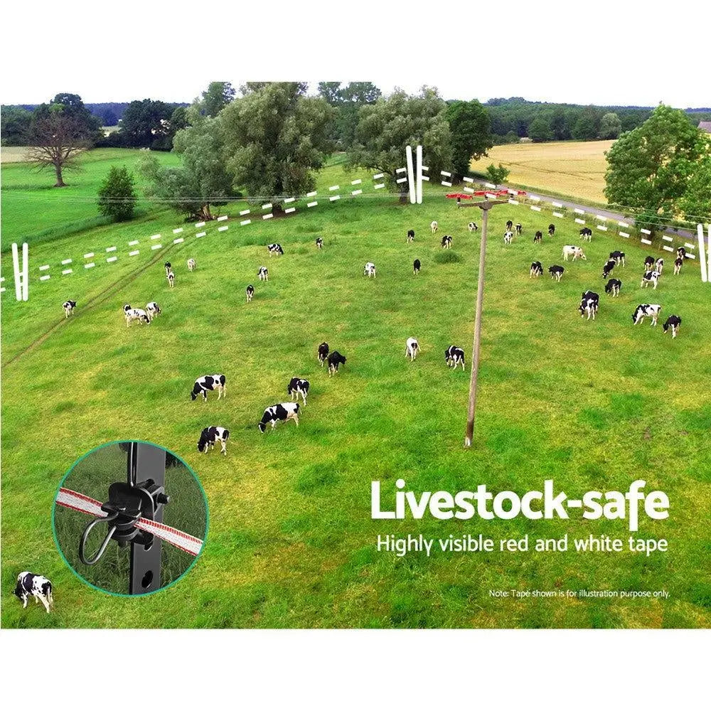 Giantz 2000M Electric Fence Wire Tape Poly Stainless Steel Temporary Fencing Kit Deals499