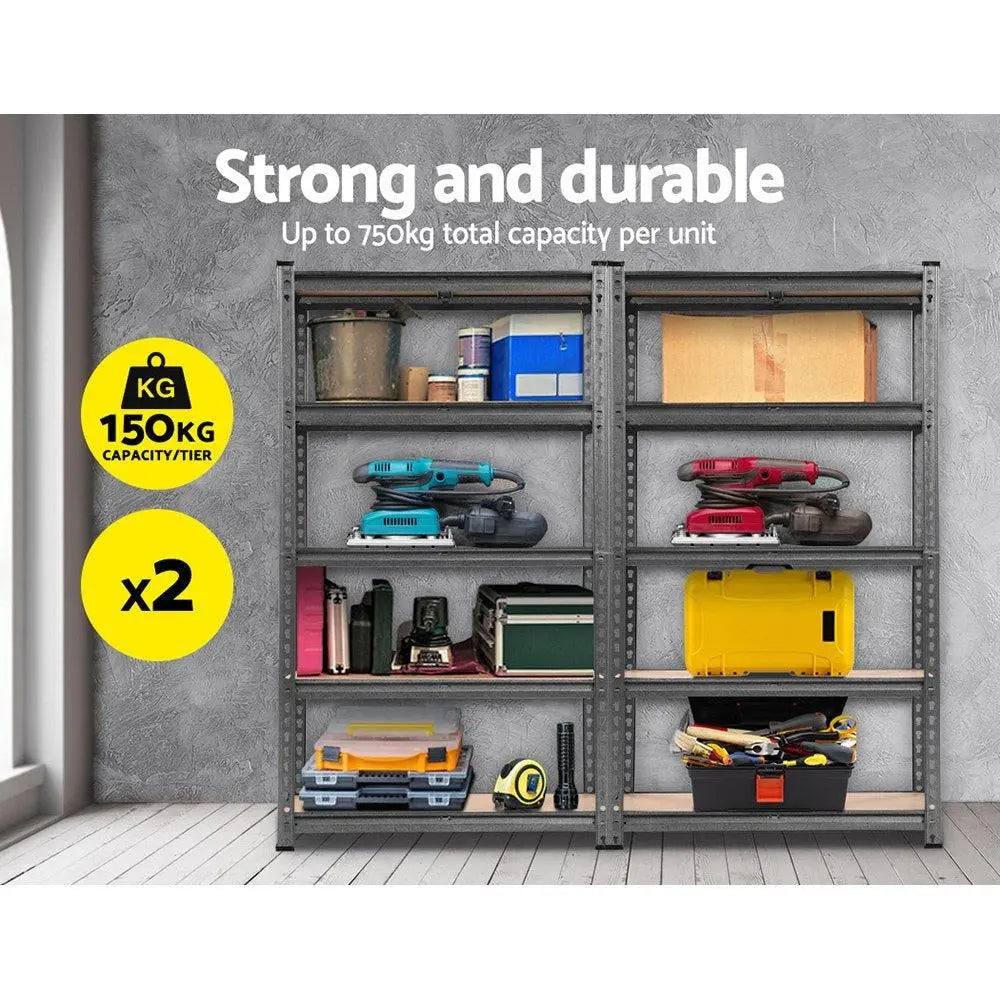 Giantz 2x1.5M Steel Warehouse Racking Rack Shelving Storage Garage Shelves Shelf Deals499