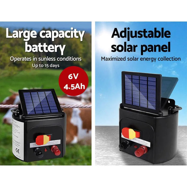 Giantz 3km Solar Electric Fence Charger Energiser Deals499