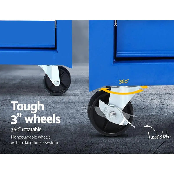 Giantz 5 Drawer Mechanic Tool Box Storage Trolley - Blue Deals499