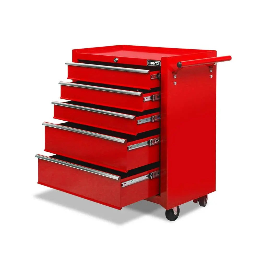 Giantz 5 Drawer Mechanic Tool Box Storage Trolley - Red Deals499